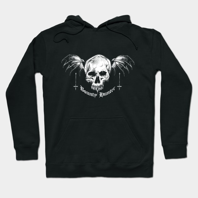 Bounty Hunter Skull Hoodie by wildsidecomix